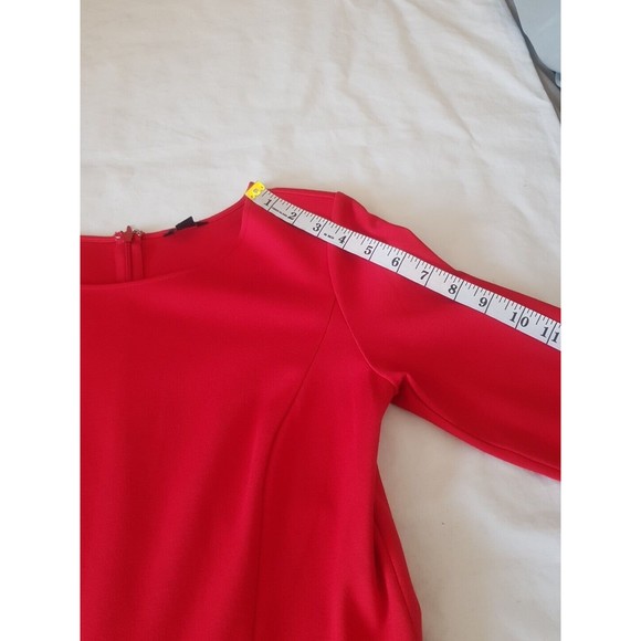 Ann Taylor Womens Dress Size 4 Red Knee-Length Valentine's Office Career Work - Picture 11 of 13